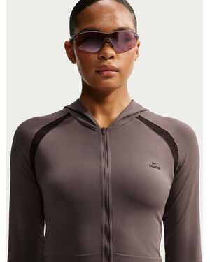 Nike Skims Stretch Knit Full-Zip Baby Hoodie - Brown