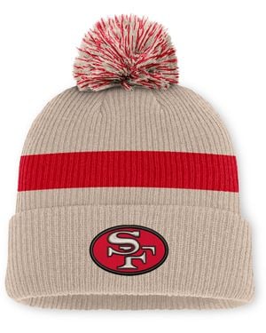 Nike San Francisco 49Ers Rewind Peak Nfl Cuffed Pom Beanie - Red