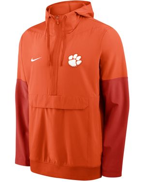 Nike Clemson Anorak College 1/2-Zip Hooded Jacket - Orange