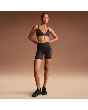 Nike 'Sskims Shine High-Waisted 5" Biker Shorts - Brown