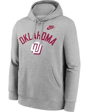 Nike Oklahoma Legacy Arch Club College Pullover Hoodie - Gray