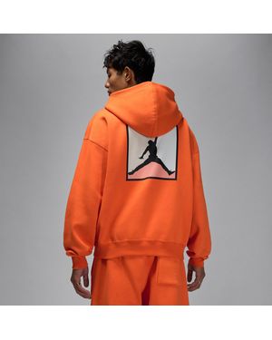 Nike Nike Brooklyn Fleece Graphic Pullover Hoodie - Orange