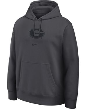 Nike Georgia Washed Club College Pullover Hoodie - Gray