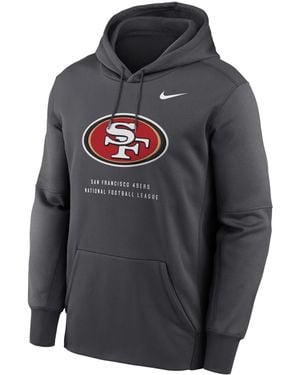 Nike San Francisco 49Ers Therma Nfl Pullover Hoodie - Gray