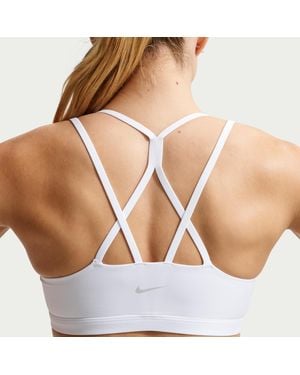 Nike Zenvy Strappy Light-Support Padded Sports Bra - Natural