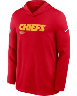 Nike Kansas City Chiefs Pure Fury Sideline Dri-Fit Nfl Long-Sleeve Hooded Top - Red