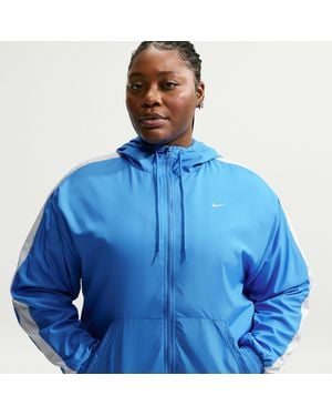 Nike Sportswear Classic Wovens Loose Uv Hooded Jacket (Plus Size) - Blue