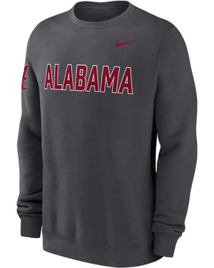 Nike Alabama Sideline Club College Pullover Crew - Gray