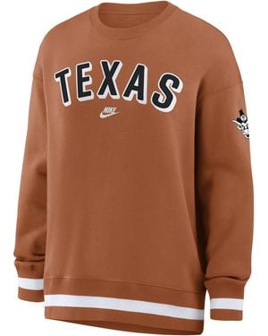 Nike Texas Legacy Phoenix College Oversized Pullover Crew - Brown