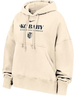 Nike Kansas City Current Phoenix Fleece Oversized Hoodie - Natural