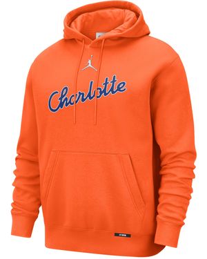 Nike Charlotte Hornets City Edition Basketball Club Pull-Over Hoodie - Orange
