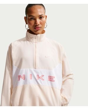 Nike Sportswear Oversized 1/4-Zip Jacket - White