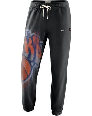 Nike New York Knicks Standard Issue Fleece Basketball Pants - Black