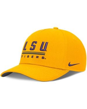 Nike Lsu Sideline Practice Rise Dri-Fit College Adjustable Hat - Yellow
