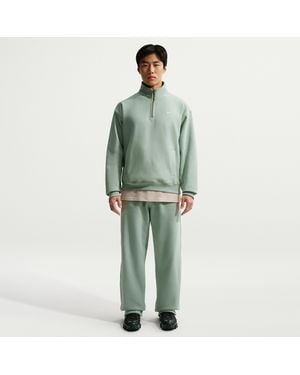 Nike Solo Swoosh Fleece Open-Hem Pants - Green