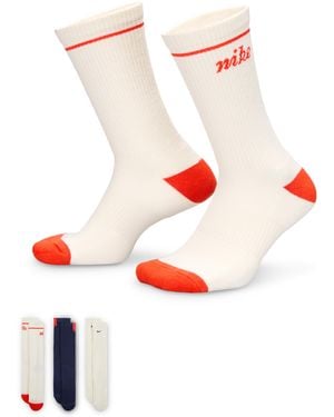 Nike Everyday Plus Cushioned Crew Socks (3 Pairs) - White