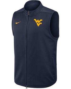 Nike West Virginia Victory Therma-Fit College Full-Zip Vest - Blue