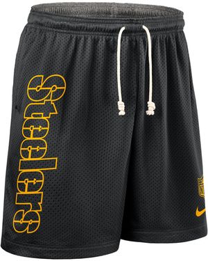 Nike Pittsburgh Steelers Sideline Reversible Menâ Dri-Fit Nfl Shorts - Black