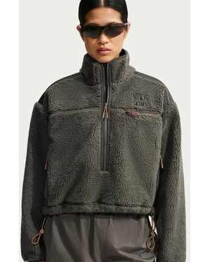 Nike Skims Sherpa Oversized 3/4-Zip Jacket - Green