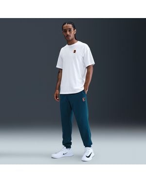 Nike Court Heritage Dri-Fit Fleece Tennis Joggers - Blue