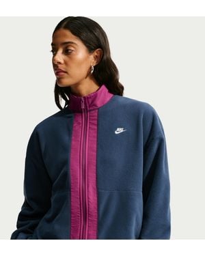 Nike Sportswear Loose Therma-Fit Full-Zip Sweatshirt - Blue