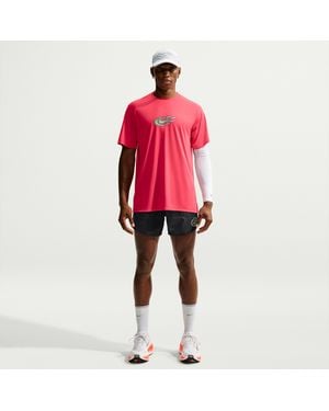 Nike Stride Dri-Fit 5" Brief-Lined Running Shorts - Red