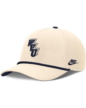 Nike West Virginia Legacy Vintage Rope Rise College Adjustable Hat - Natural
