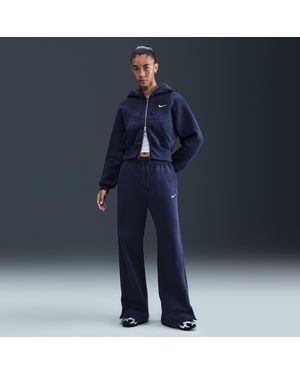 Nike Sportswear Phoenix Fleece High-Waisted Wide-Leg Pants - Blue