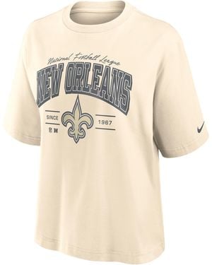 Nike New Orleans Saints Vintage Mod Boxy Nfl T-Shirt - Natural
