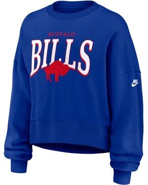 Nike Buffalo Bills Rewind Phoenix Nfl Oversized Pullover Crew - Blue