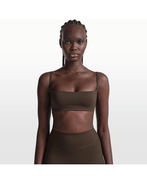 Nike Skims Matte Thin-Strap Micro Bra - Brown