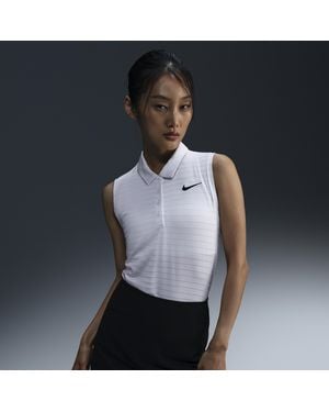 Nike Polo Da Golf A Righe Senza Maniche Dri-Fit Victory – Donna - Nero