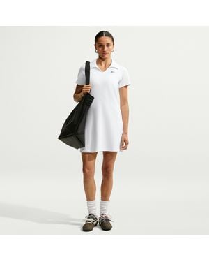 Nike Sportswear Chill Knit Slim Polo Dress - White