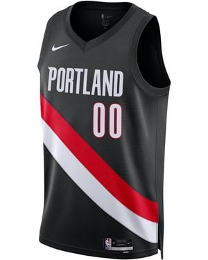 Nike Scoot Henderson Portland Trail Blazers 2025/26 Icon Edition Dri-Fit Nba Swingman Jersey - Black
