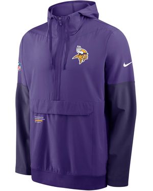 Nike Minnesota Vikings Well Rounded Anorak Nfl 1/2-Zip Hooded Jacket - Purple