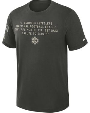 Nike Pittsburgh Steelers Salute To Service Slub Dri-Fit Nfl T-Shirt - Green