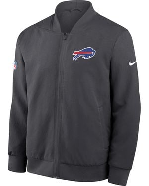 Nike Buffalo Bills Sideline Nfl Full-Zip Bomber Jacket - Gray