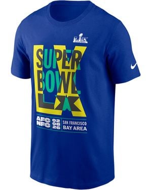 Nike Super Bowl Lx Nfl Essential T-Shirt - Blue