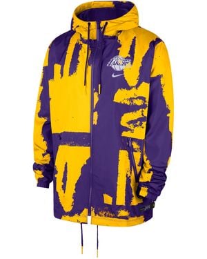 Nike Los Angeles Lakers Courtside Nba Club Woven Full-Zip Jacket - Purple