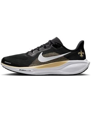 Nike New Orleans Saints Pegasus 41 Nfl Road Running Shoes - Black