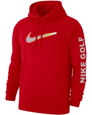 Nike Club Golf Fleece Pullover Hoodie - Red