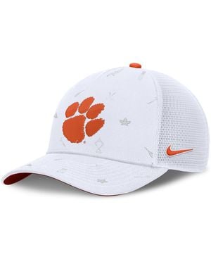 Nike Clemson Country Club Golfin' Rise College Trucker Adjustable Hat - White
