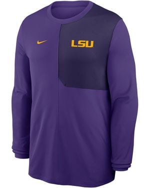 Nike Lsu Sideline Coach Dri-Fit College Long-Sleeve Top - Purple