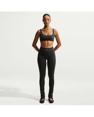 Nike Skims Ribbed Seamless 34" Straight Leggings - Black