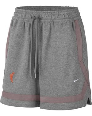 Nike Wnba 5" Studio Fleece Basketball Shorts - Gray