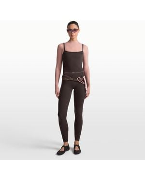 Nike Skims Ribbed Seamless High-Waisted 26" Leggings - Brown
