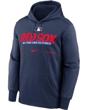 Nike Boston Sox 2026 Postseason Authentic Collection Therma-Fit Mlb Pullover Hoodie - Blue