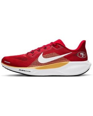 Nike San Francisco 49Ers Pegasus 41 Nfl Road Running Shoes - Red