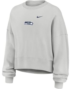 Nike Las Vegas Raiders Primetime Phoenix Nfl Oversized Pullover Crew - Gray