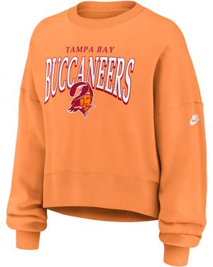 Nike Tampa Bay Buccaneers Rewind Phoenix Nfl Oversized Pullover Crew - Orange